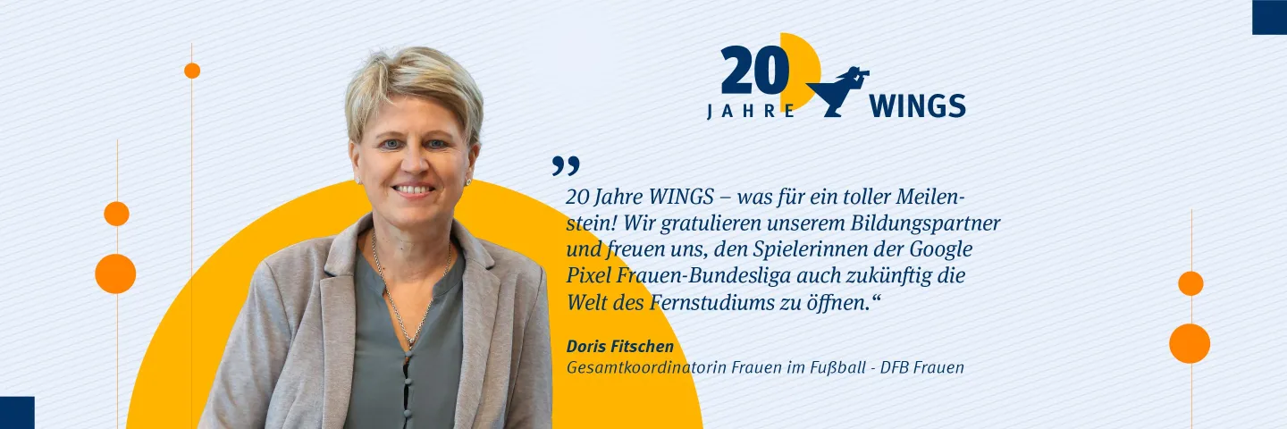 Doris Fitschen DFB Frauen 20 Jahre WINGS-Fernstudium | WINGS-Fernstudium